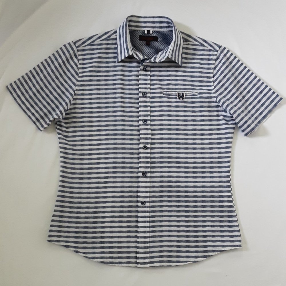 Smash Gray/White Striped Men's Shirt..Size Small..Excellent Condition